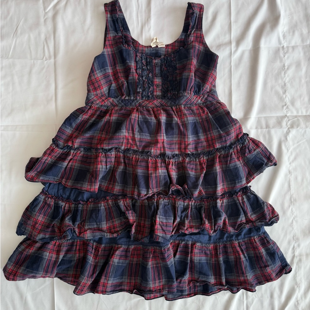 Red Camel Juniors Dress 11 Plaid Sleeveless Dress